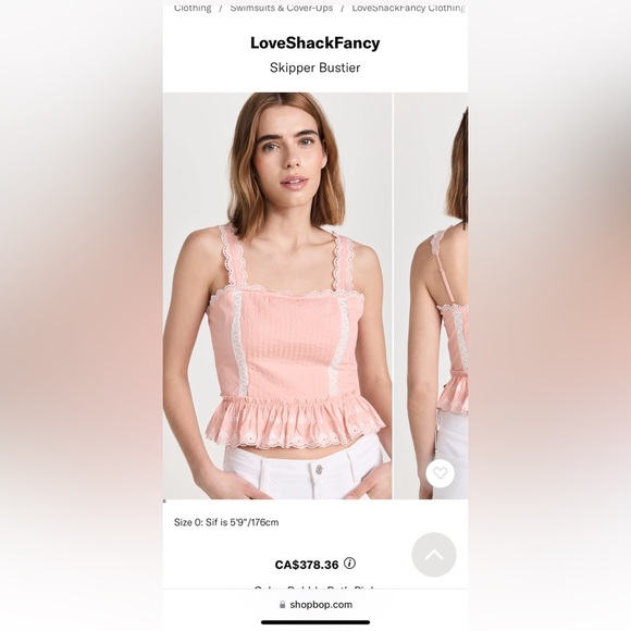 LoveShackFancy Skipper Bustier - Soft Iris - Picture 9 of 10